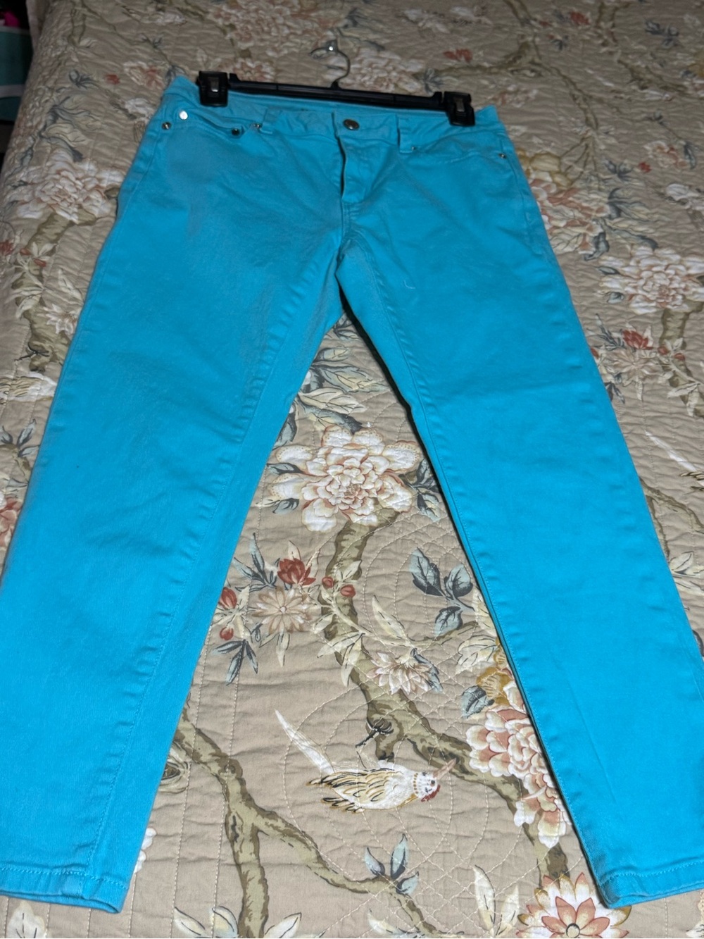 Michael Kors Bright Turquoise Skinny Jeans